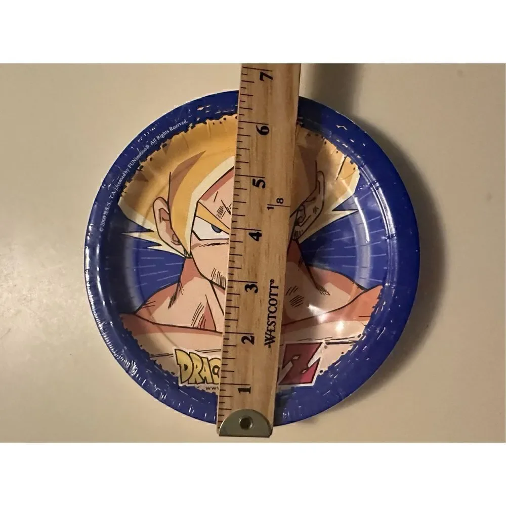 Vintage Y2K Dragonball Z 7” Dessert Party Paper Plates Design Wear Pack of 8